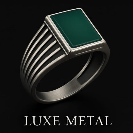 Green Square Ring